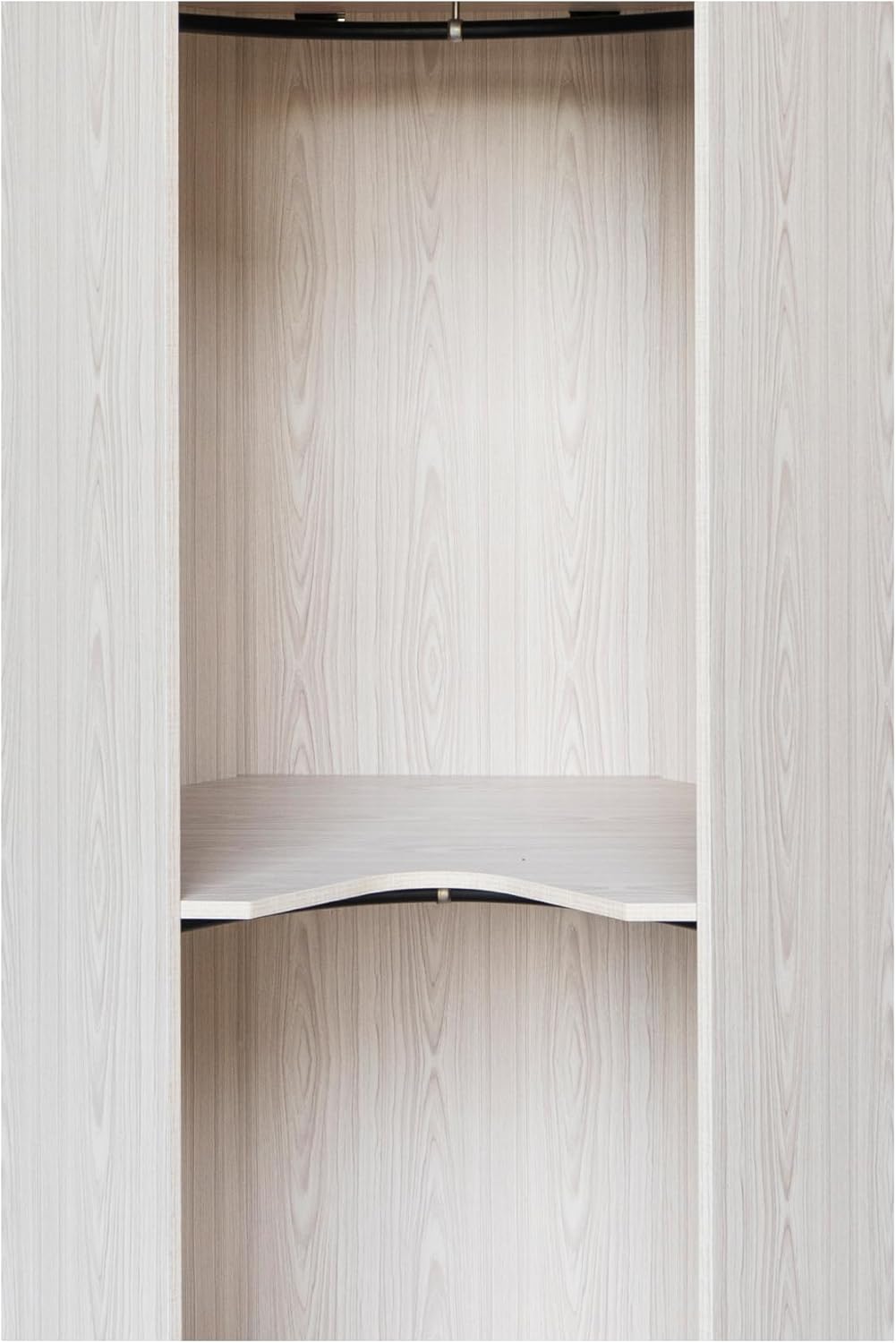 Natural Freestanding Wooden Corner Armoire Wardrobe Closet Cabinet with Hanging Rail U56343