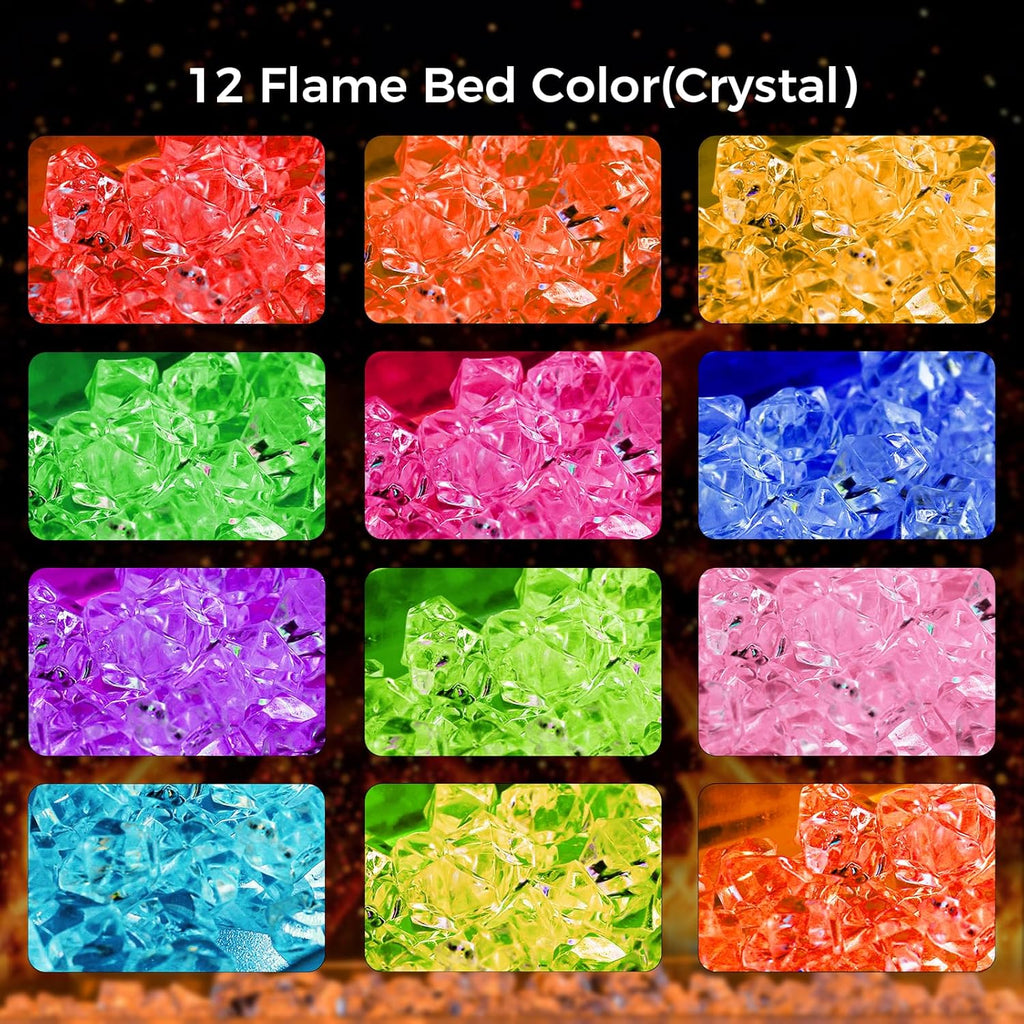 Electric Fireplace Heater, Free-Standing, 3D Infrared, Remote Control, 5100 BTU, 1500W R1969