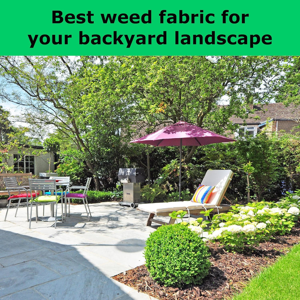 Heavy Duty Weed Barrier Garden Fabric Roll 1.8 oz 3 Ft X 300 Ft Pack of 2 K8541