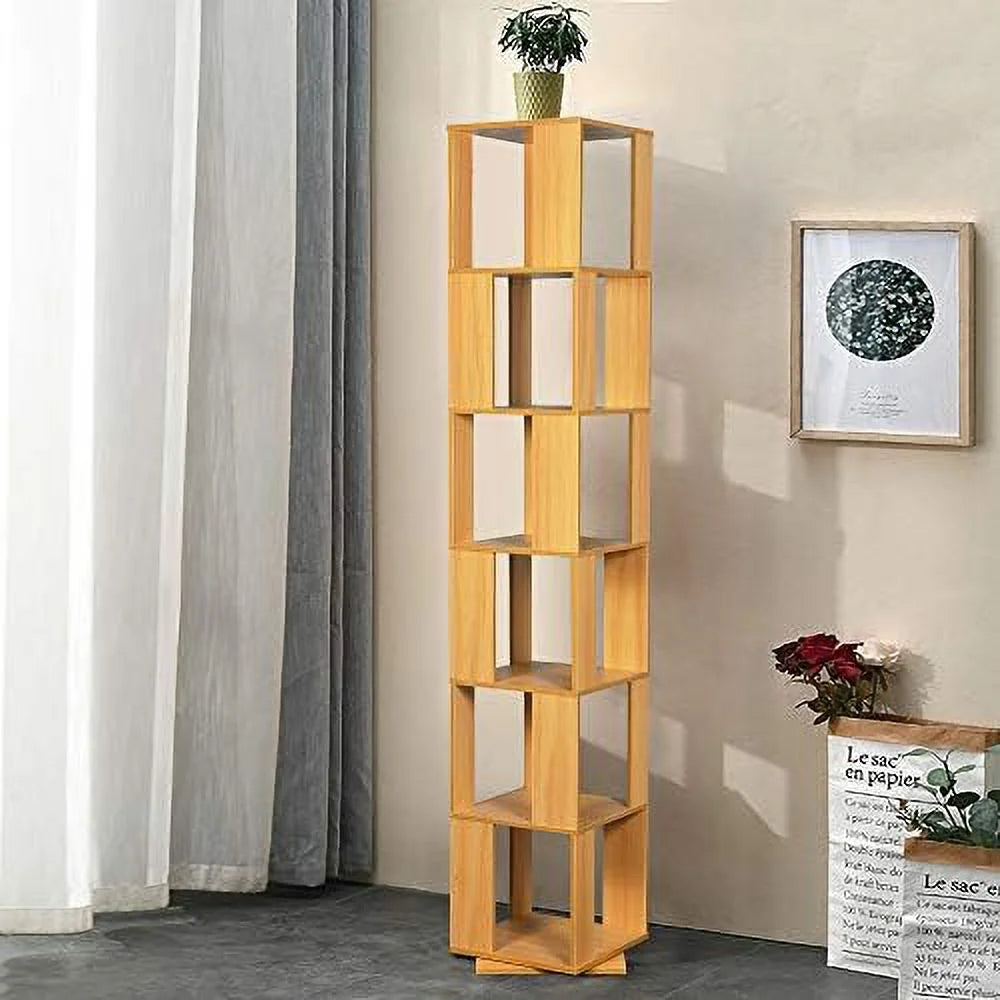 Black Walnut 6 Tier Wooden Bookcase Z41256