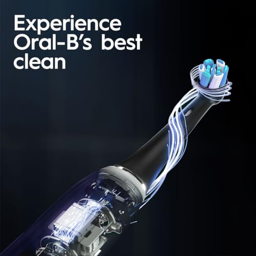 Black Rechargeable Electric Toothbrush with 4 Replacement Heads and Charging Travel Case G36100