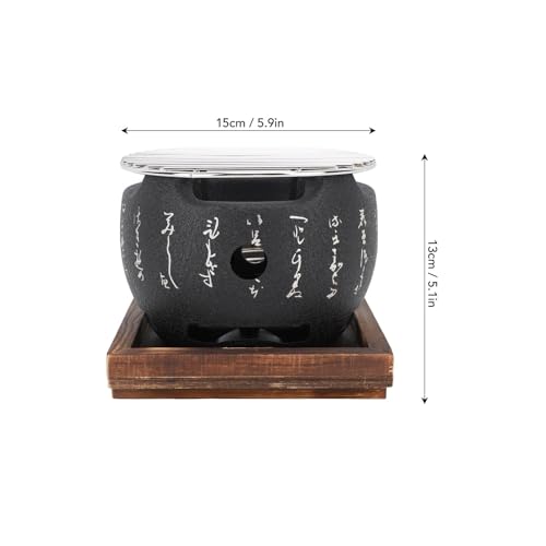 Mini Portable Round Aluminum Alloy Charcoal Hibachi Grill Y258