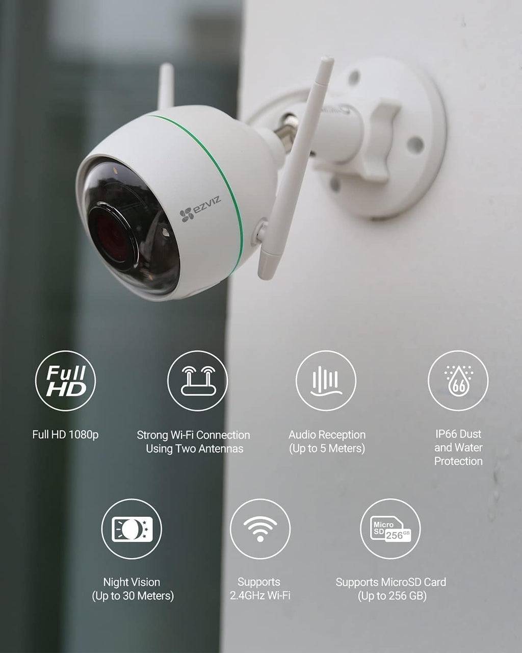 1080P WiFi Security Camera with Night Vision and IP67 Waterproof N515282