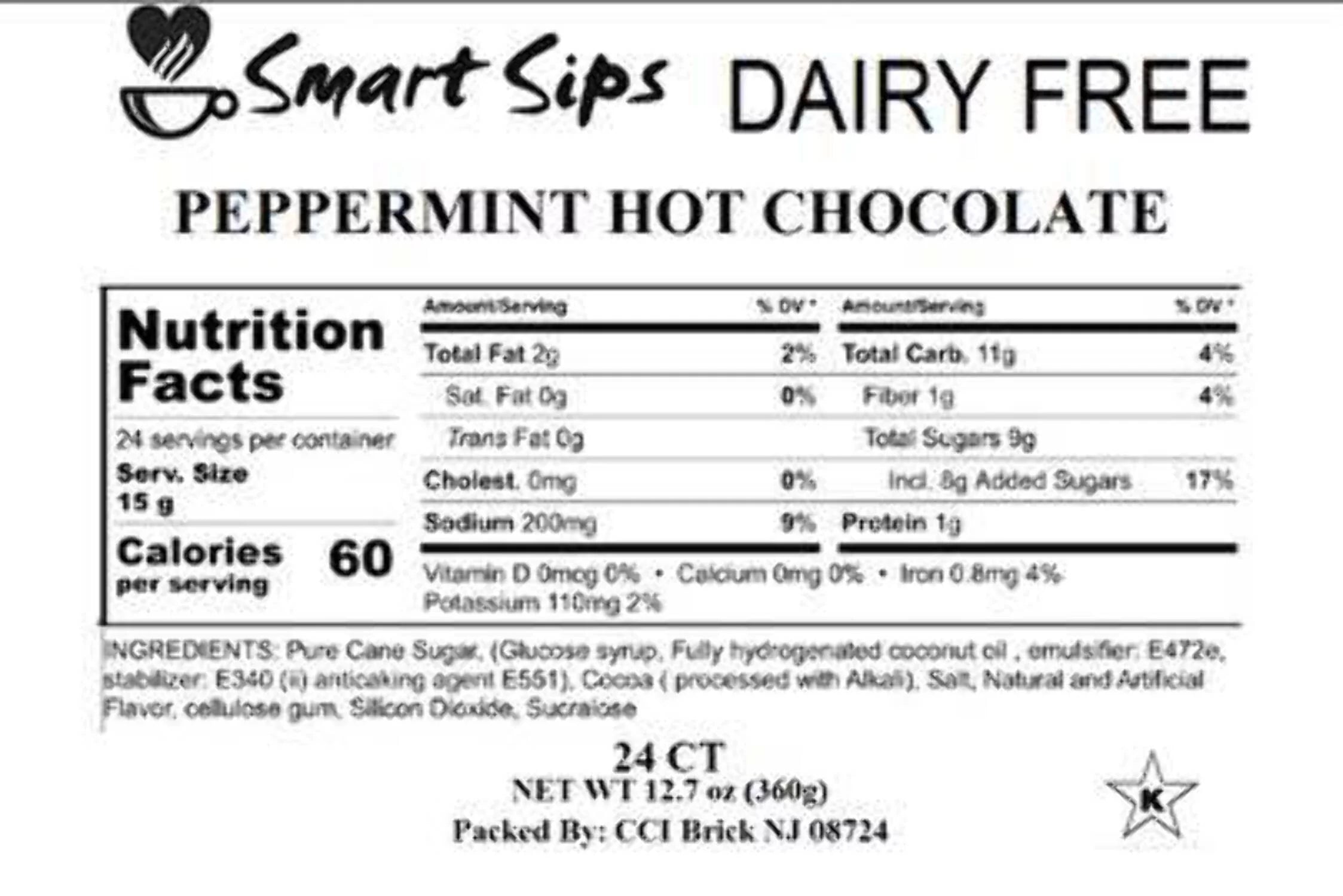 Dairy-Free Peppermint Hot Chocolate Pods W7836