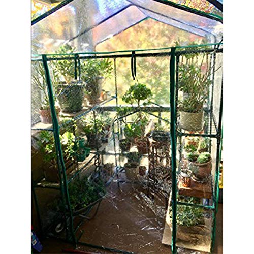 4 Tier Mini Greenhouse with Locking Wheels and PVC Cover O9443