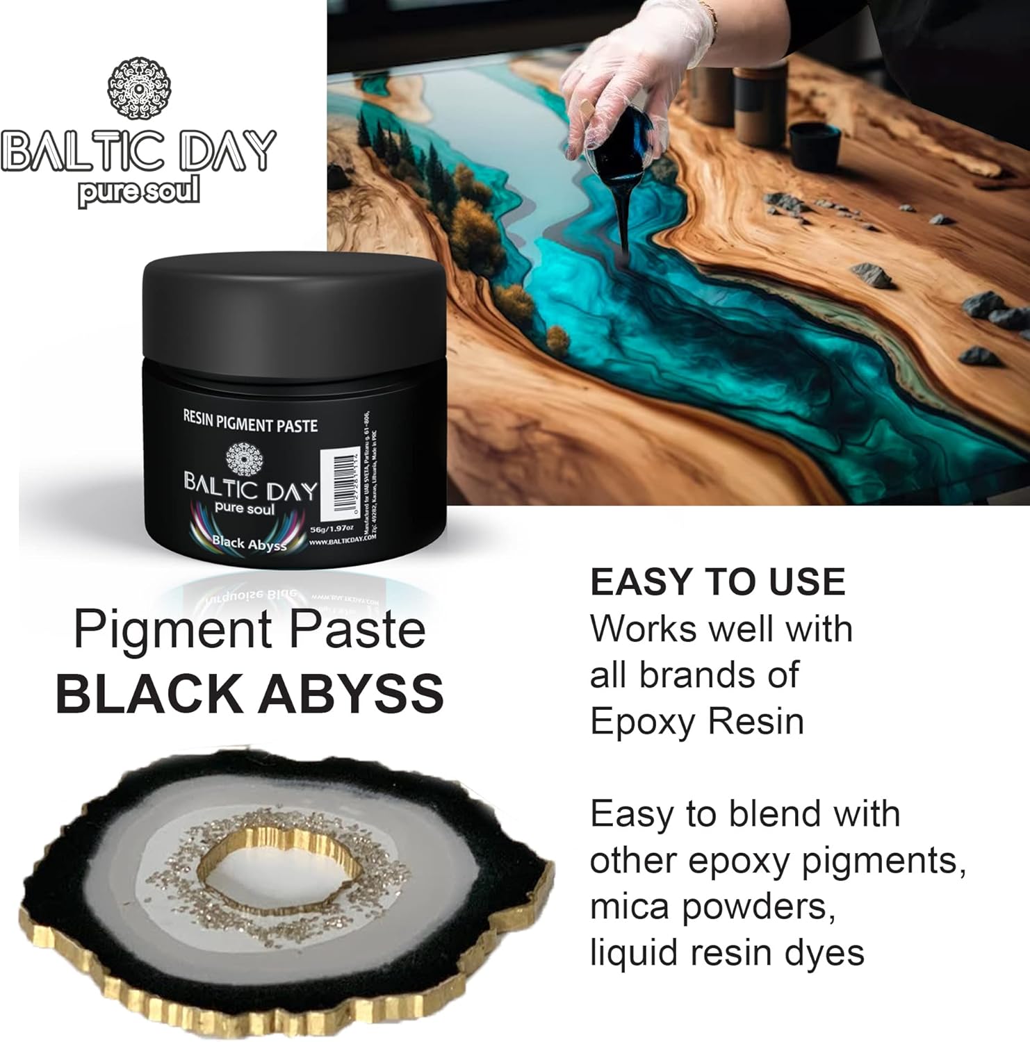 Black Pigment Paste for Epoxy Resin, 2 oz Z199407