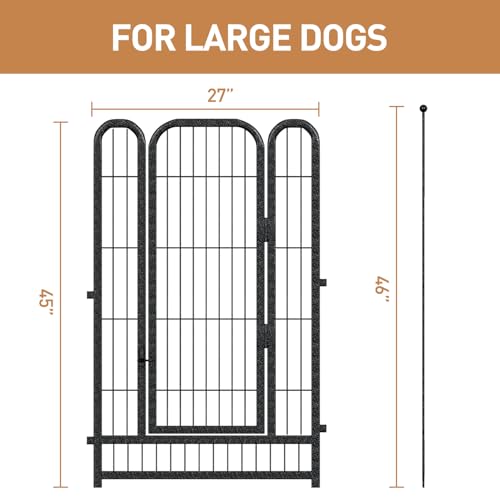 40 Inch 16 Panel Metal Dog Playpen Black-Silver E190