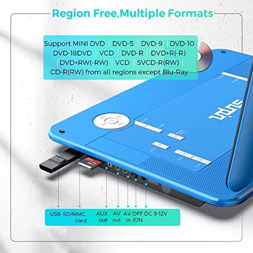 17.9" Portable DVD Player with 15.6" HD Swivel Screen, Black Y164