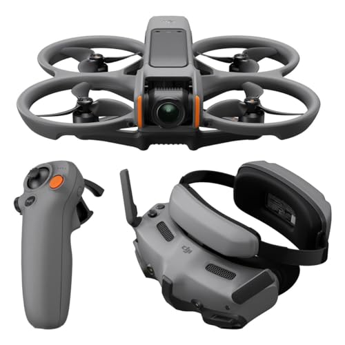 FPV Drone with Camera 4K, Built-in Propeller Guard, Goggles 3 and RC Motion 3 Included, Black W1475