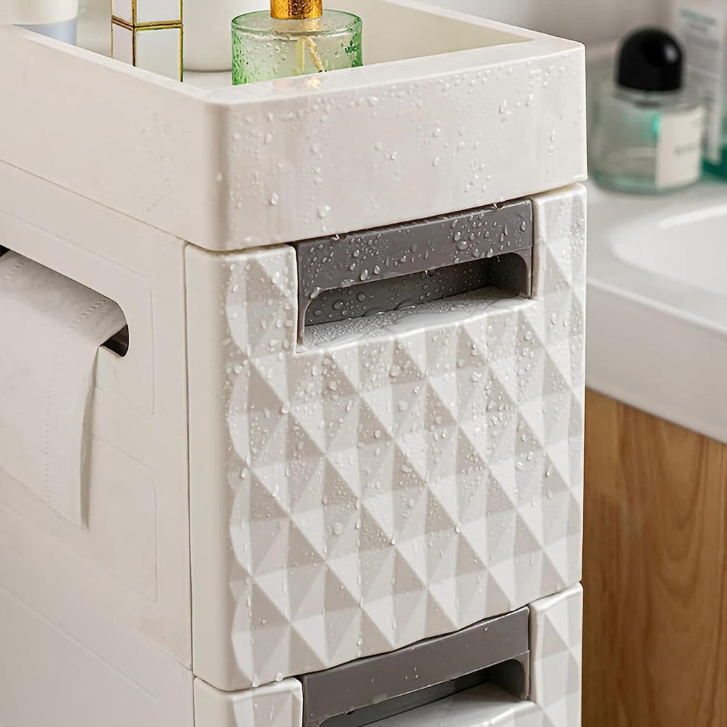 Slim Storage Tower with Wheels Drawer Cart T275