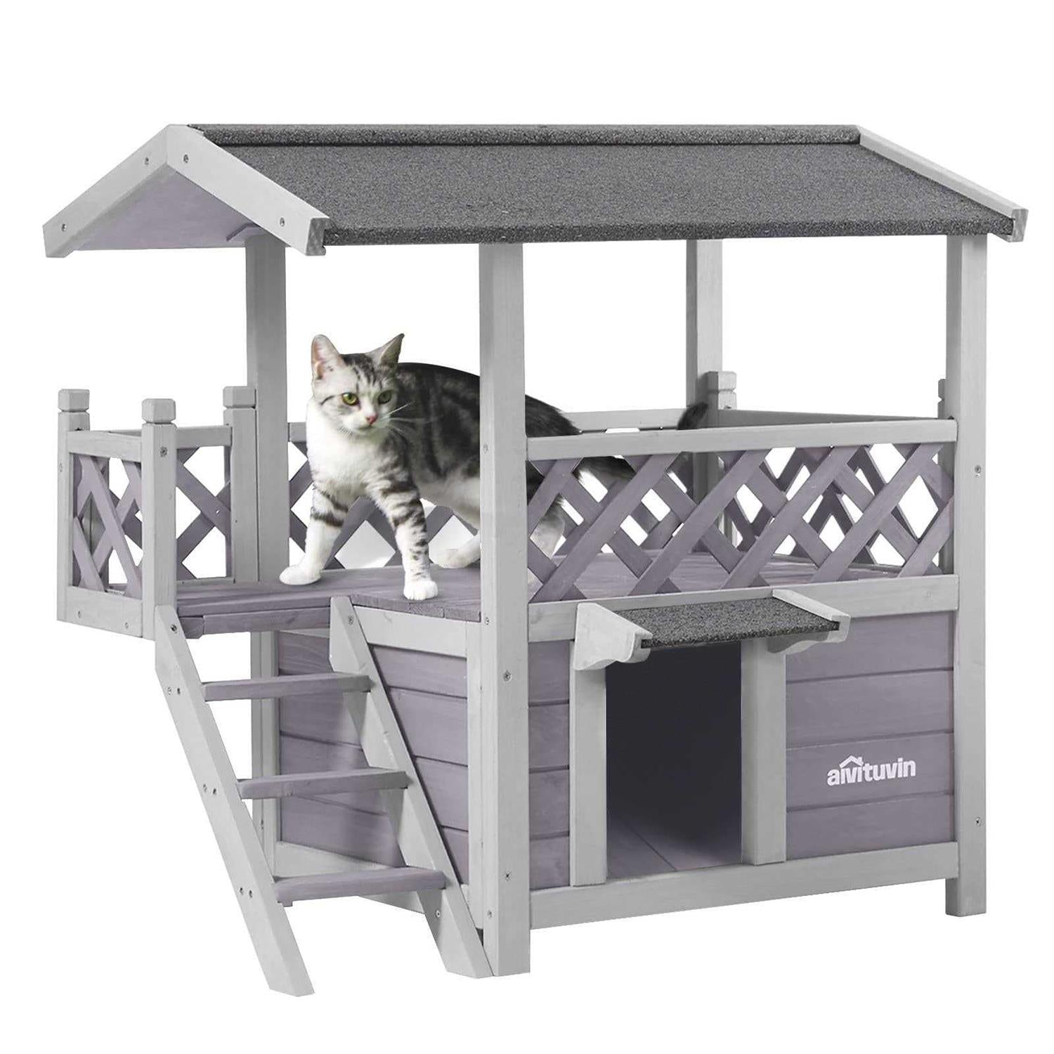 Feral Cat House with Escape Door M1435