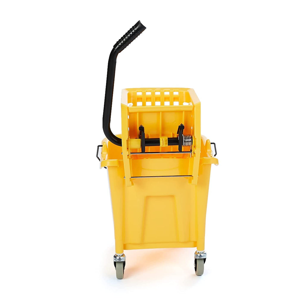 Yellow 35-Quart Mop Bucket on Wheels W50386