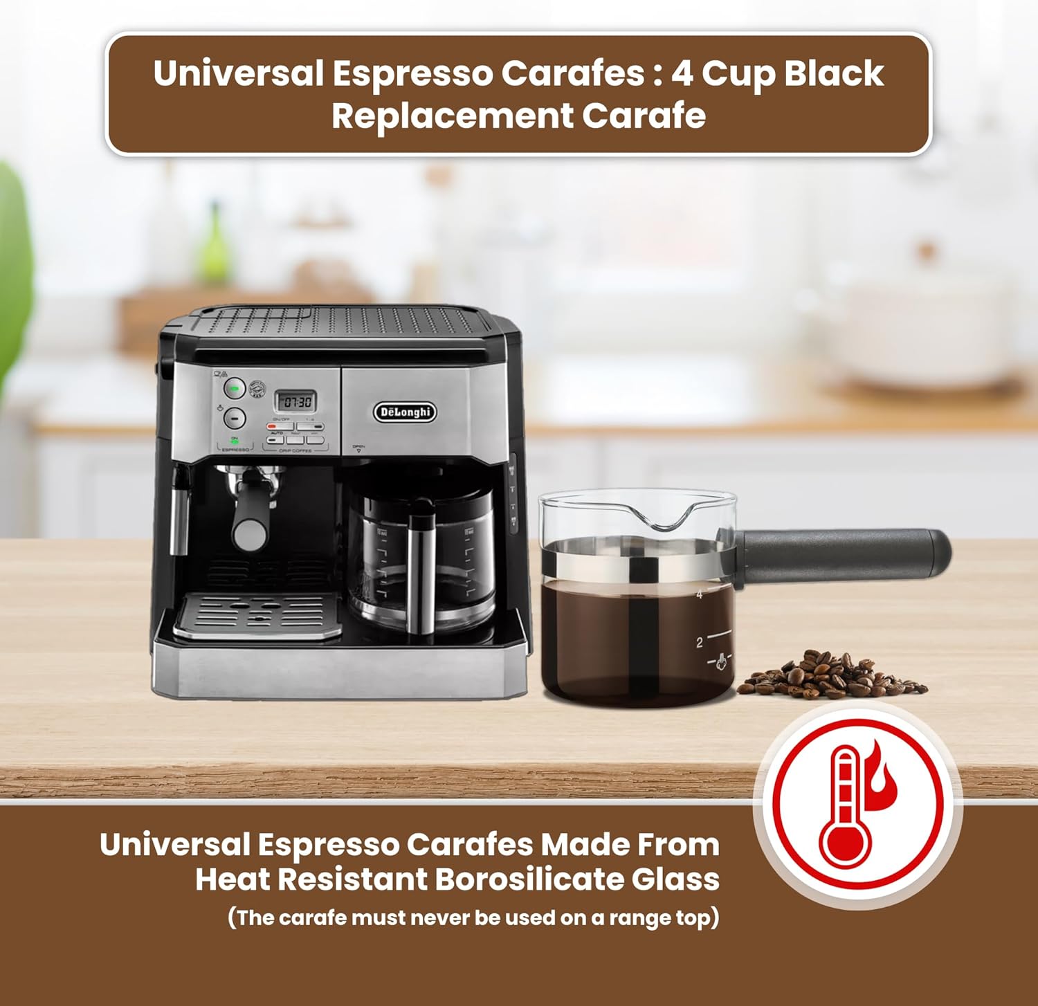 4-Cup Glass Espresso Carafe Replacement U68565