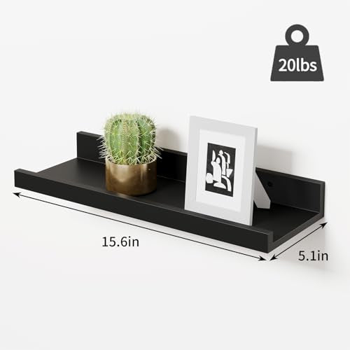 Rustic Brown Wall Shelves Set of 8 U58142