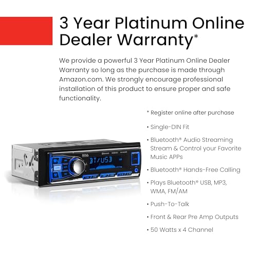 Single Din Bluetooth Car Stereo System S370105