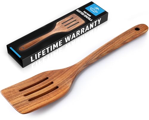 Teak Wooden Slotted Spatula R477042