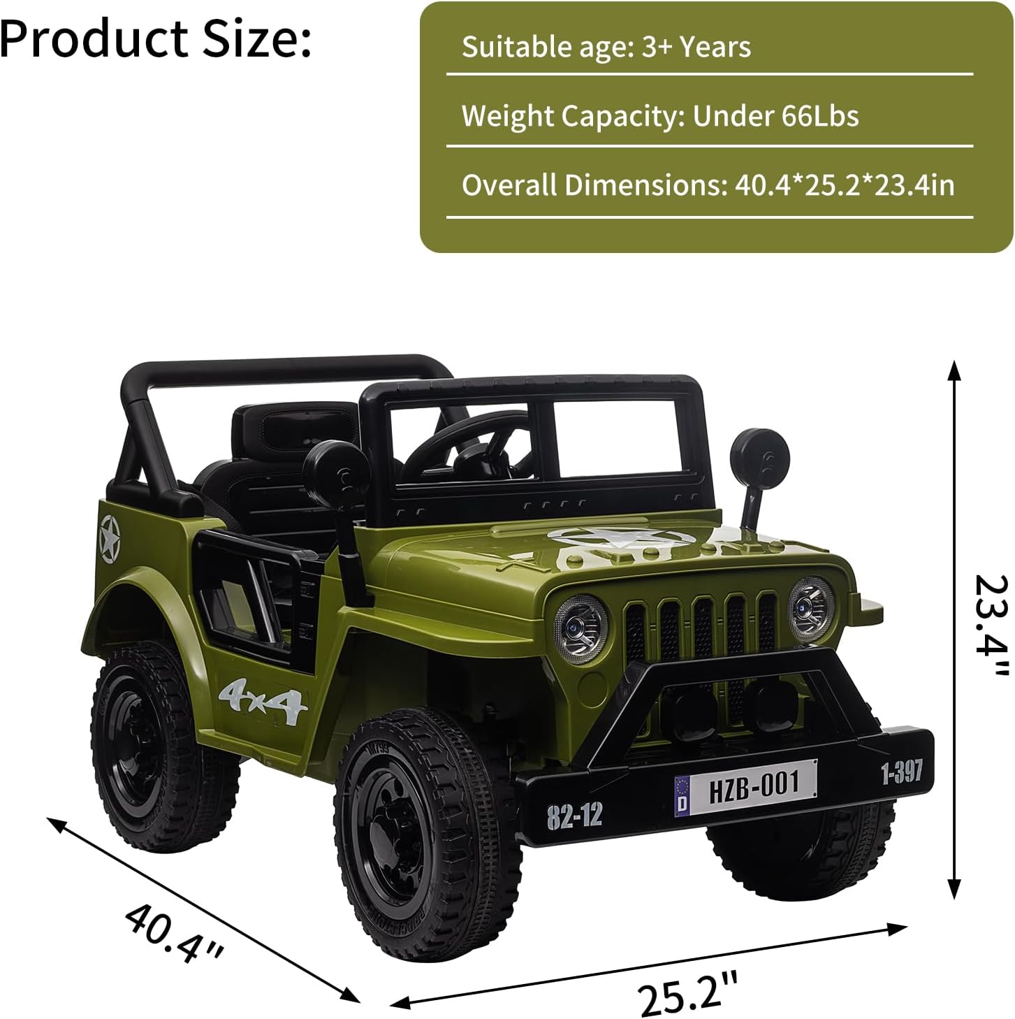 12V Electric Ride on Car with Remote Control C66788