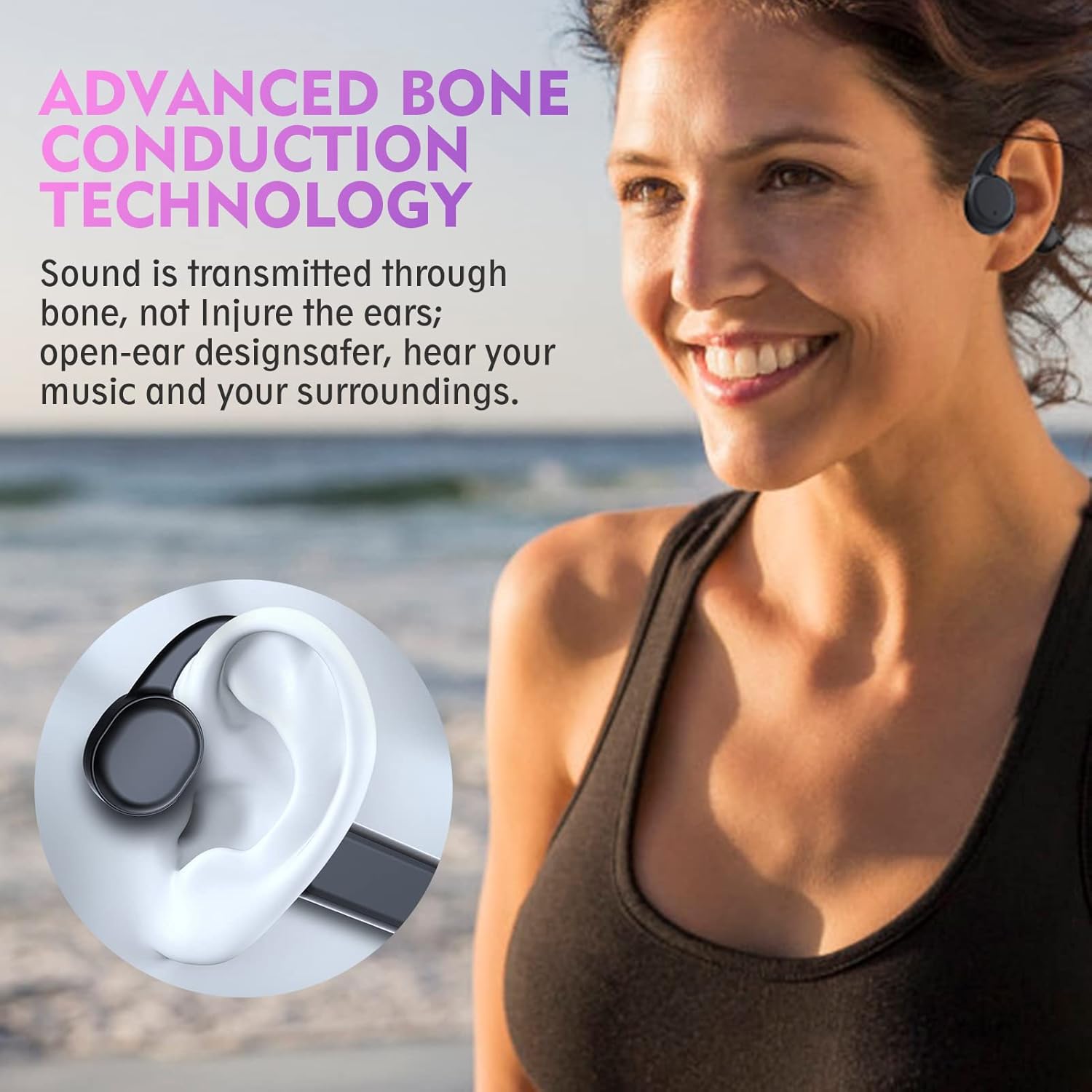 Open Ear Sports Headset with 8G Memory Pack of 2 G67092
