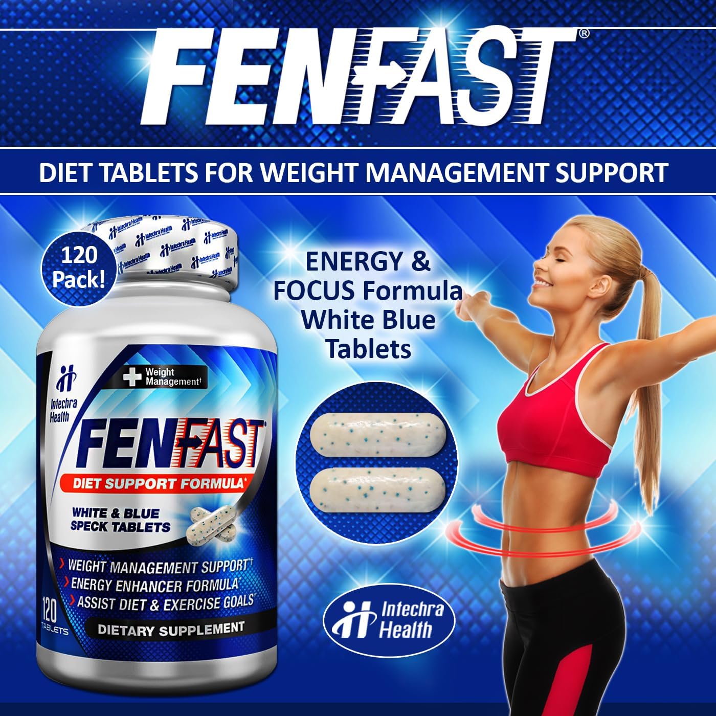 120 White Blue Diet Pills A5316