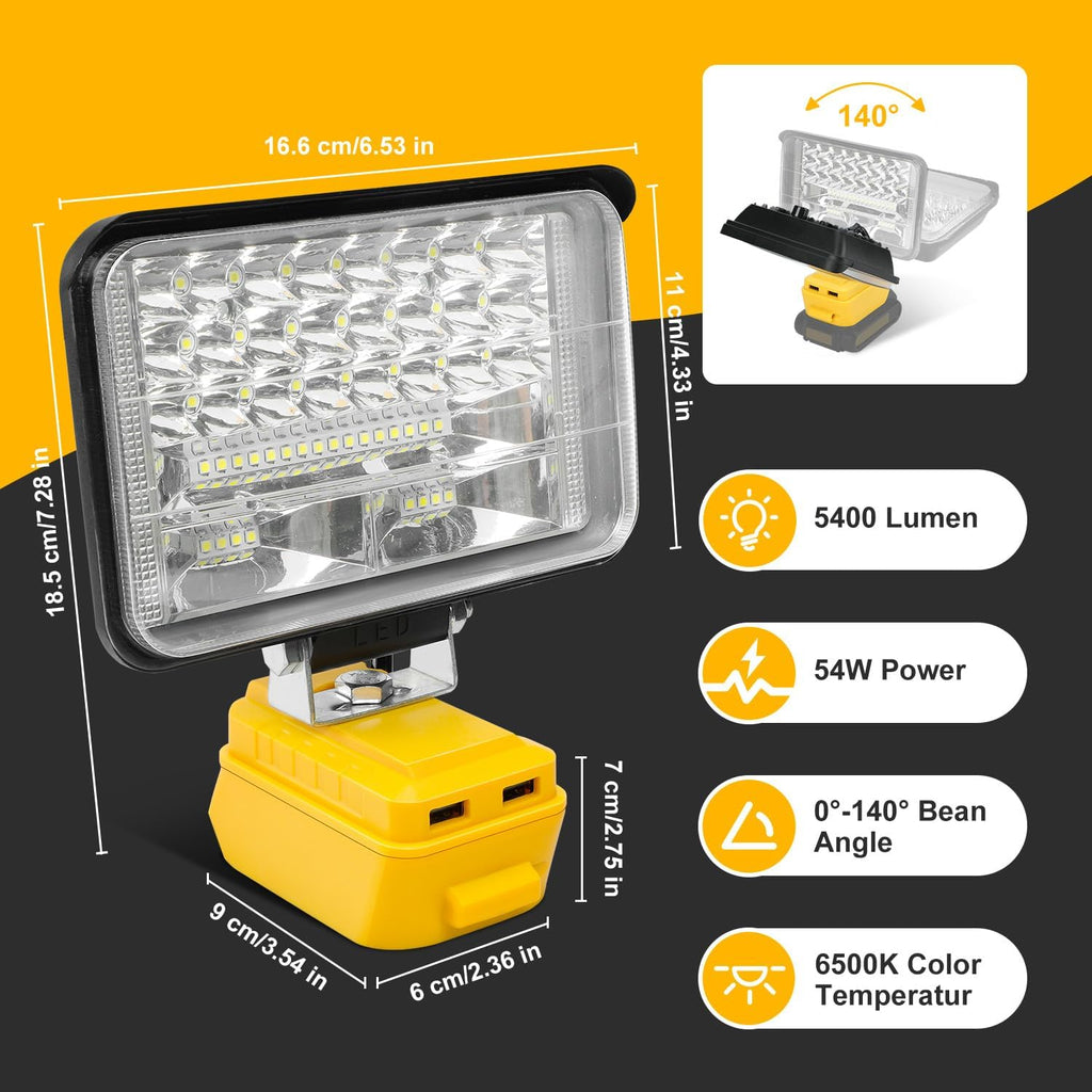 2 Pack Cordless 20V LED Work Light V3985