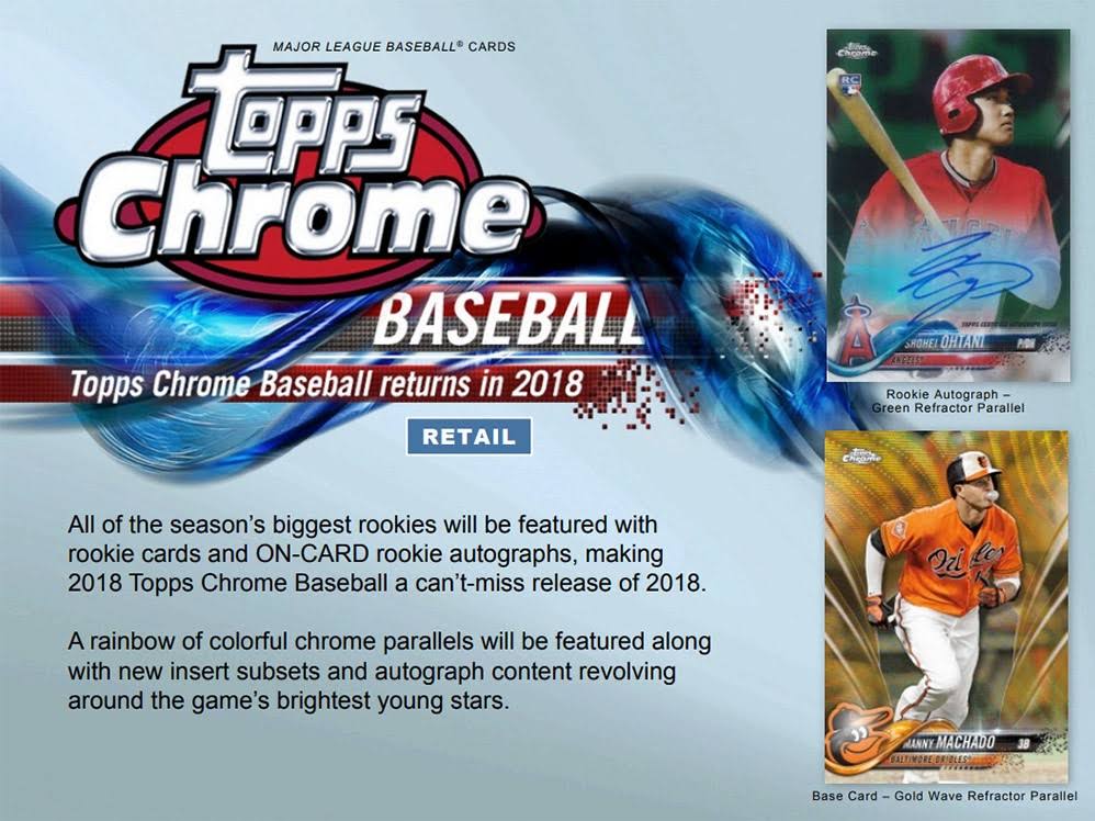 2018 Topps Chrome Baseball Blaster Box T5169