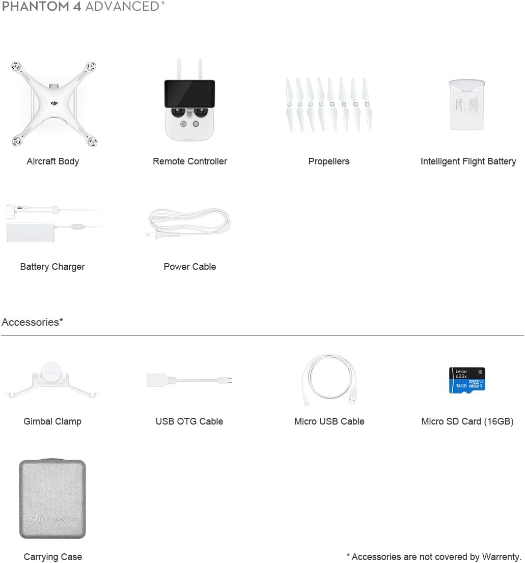 Phantom 4 Advanced Plus Drone Quadcopter 4K Camera J39703