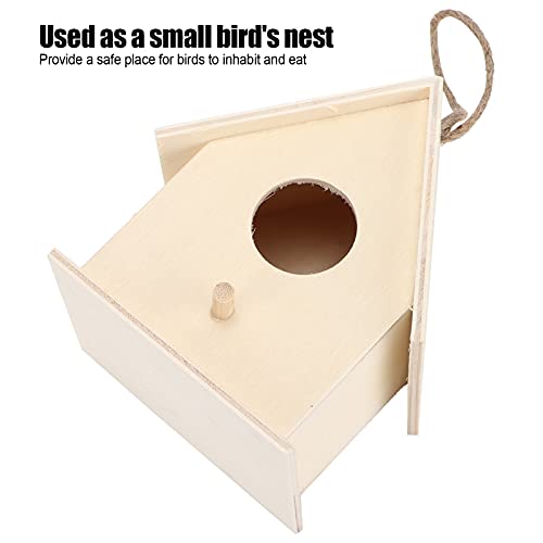 Wooden Bird House Kits for Kids Small Hanging Birdhouse for Outside Durable Wood DIY Bird Nest Hut Large size with hemp rope Y7684