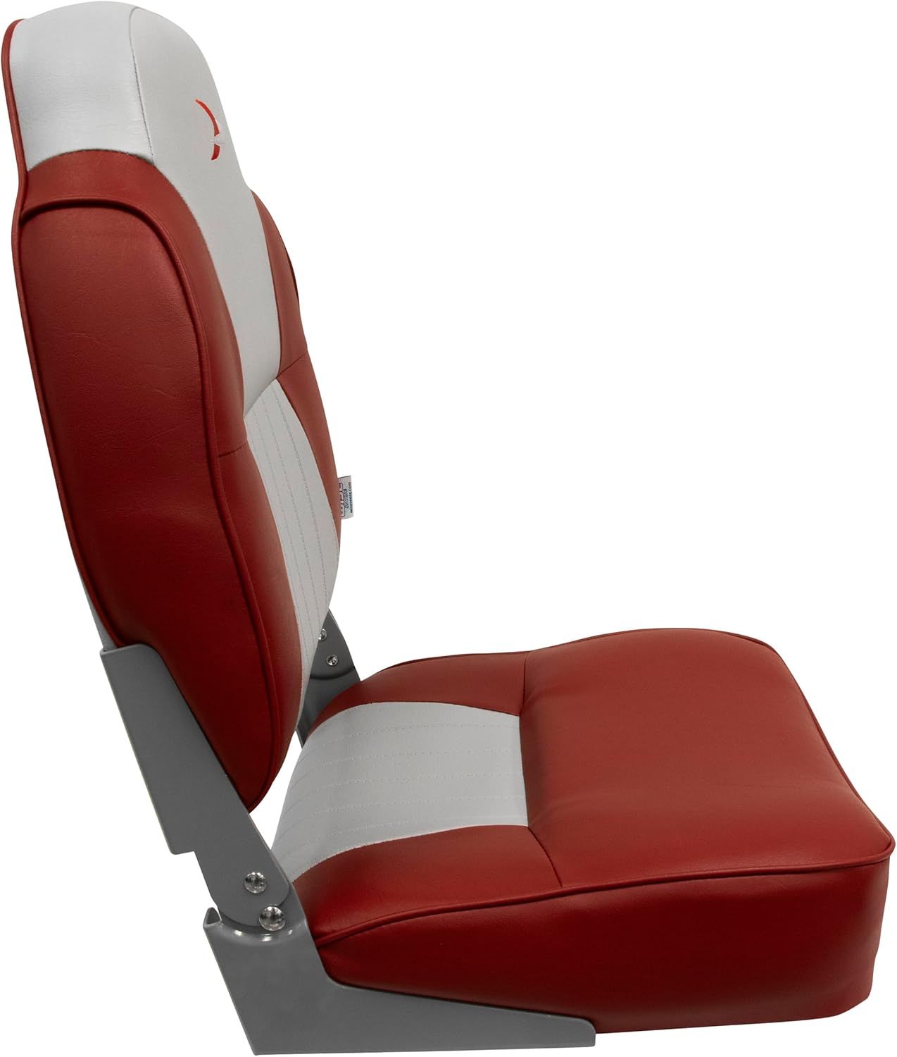 Grey/Red High Back Boat Seat A15605