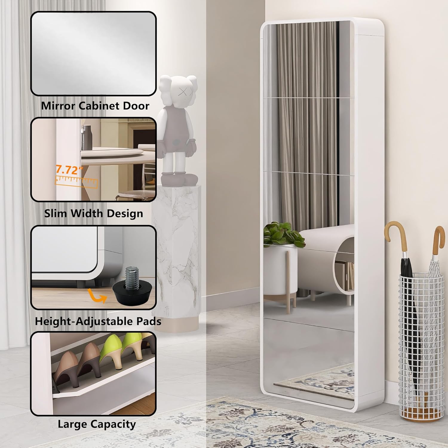 5 Tier Shoe Cabinet with Flip Drawers H5411