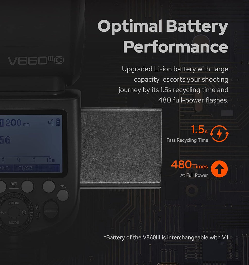 2.4G High-Speed Sync 7.2V 2600mAh Li-ion Battery Camera Flash Speedlite X5105