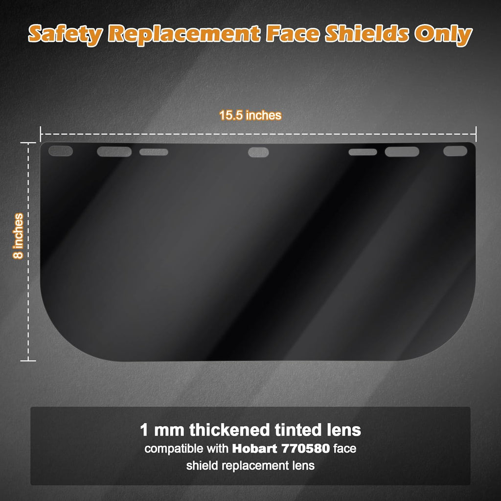 15.5'' x 8'' Tinted Full Face Shield Replacement Lens H685342