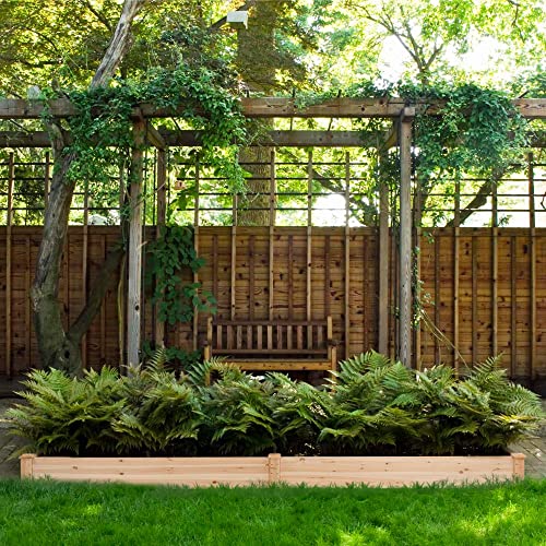 Natural Wood 8×2ft Raised Garden Bed Y5895