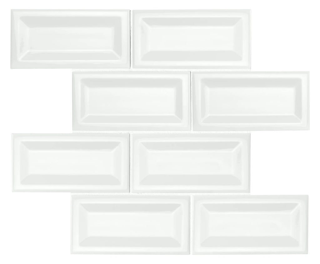 White Glossy 3 in. x 6 in. Glossy Ceramic Wall Tile (10.66 sq. ft. / case) Z467875
