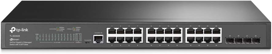 24 Port Gigabit Switch with 4 x 10GE SFP+ Slots X537089