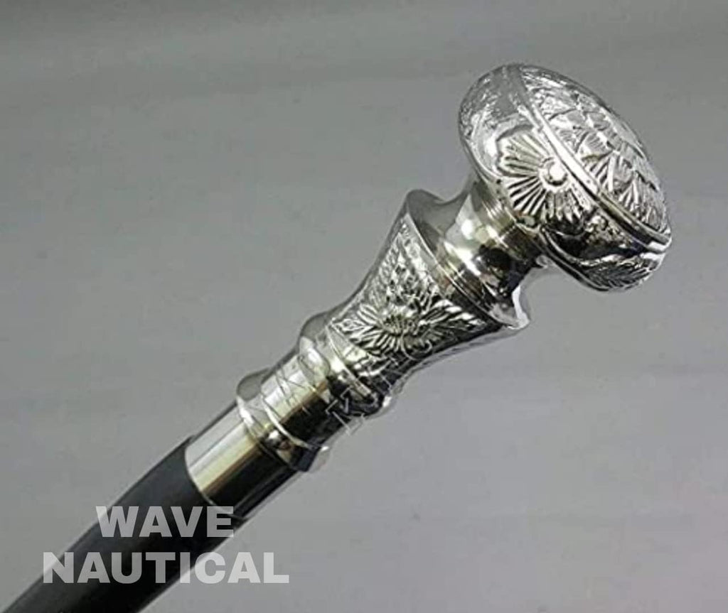 Brass Handle Wooden Walking Cane 36" R5264
