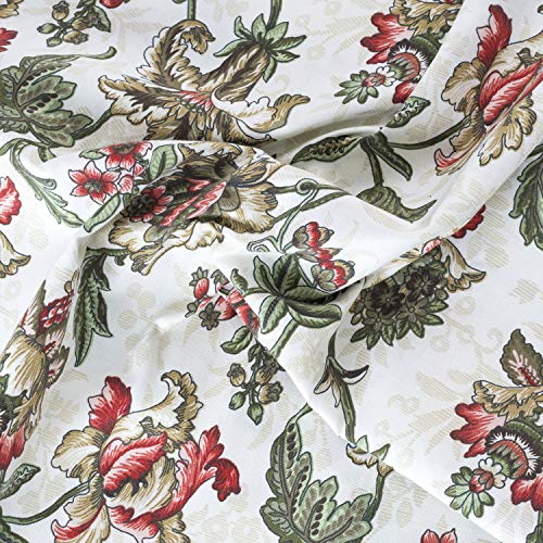 Brick Floral Tailored Tier Curtain, 56" x 24" U408042
