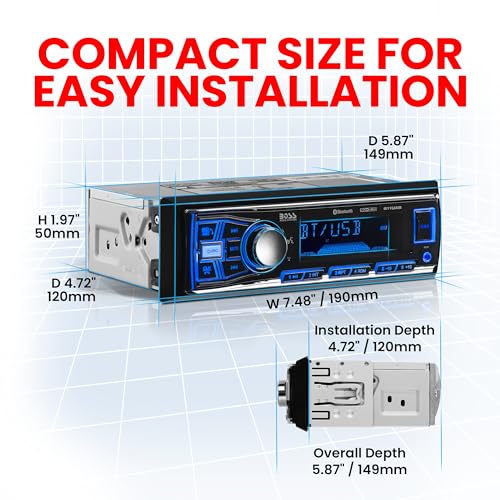 Single Din Bluetooth Car Stereo System S370105