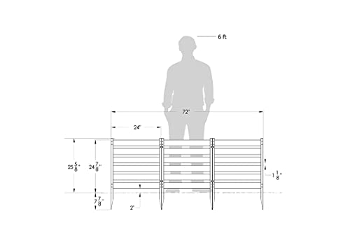 Charcoal Color WoodTek Vinyl Garden Fence Kit (3 Panels) T4180