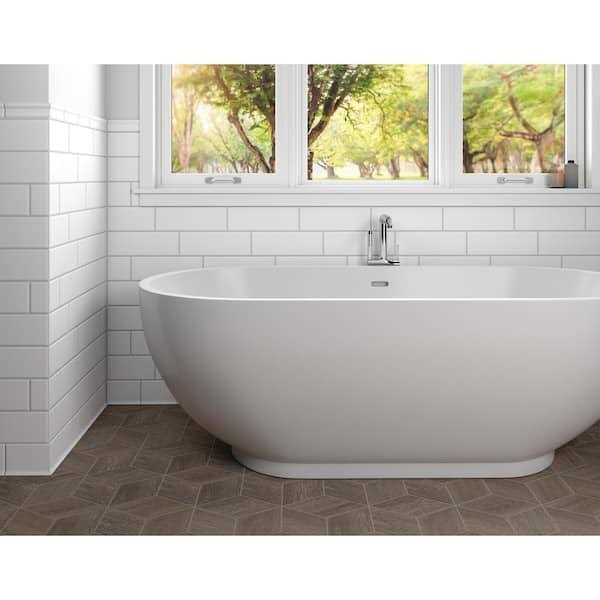 2 in. x 6 in. Glazed Ceramic Chair Rail Trim Tile F5430
