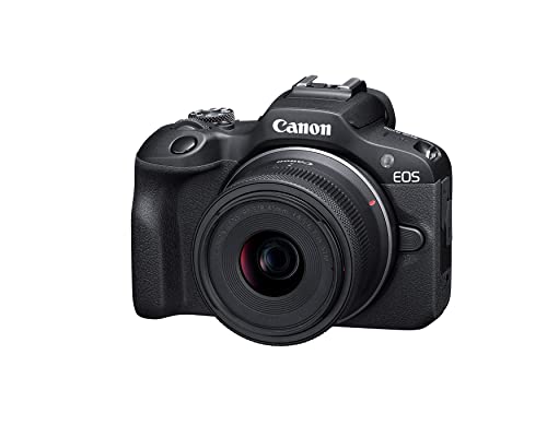 Black Mirrorless Camera with RF-S18-45mm Lens Kit, 24.1 Megapixel, 4K Video E258