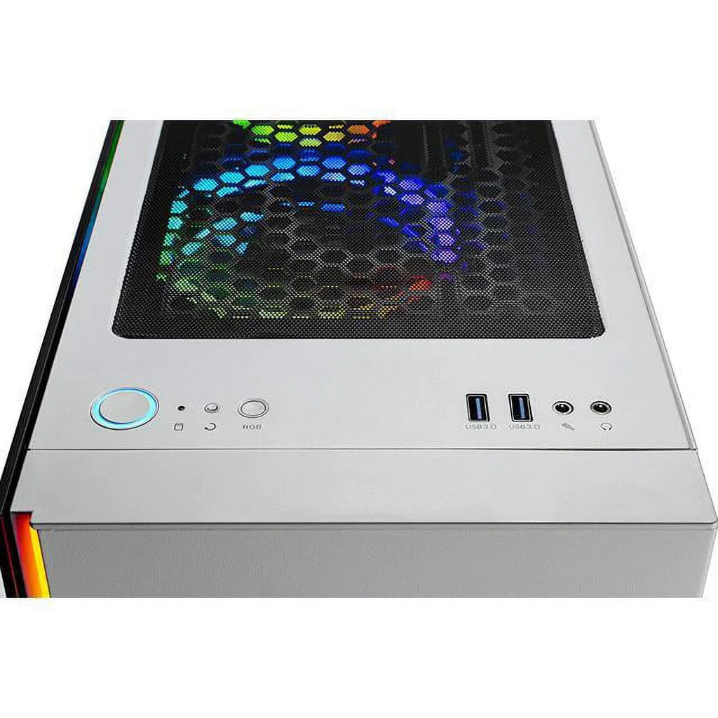 White Gaming Desktop PC - Ryzen 5 3600, RTX 3060 12GB, 1TB SSD, 16GB DDR4 3000, Windows 10 Home 64-bit R42872