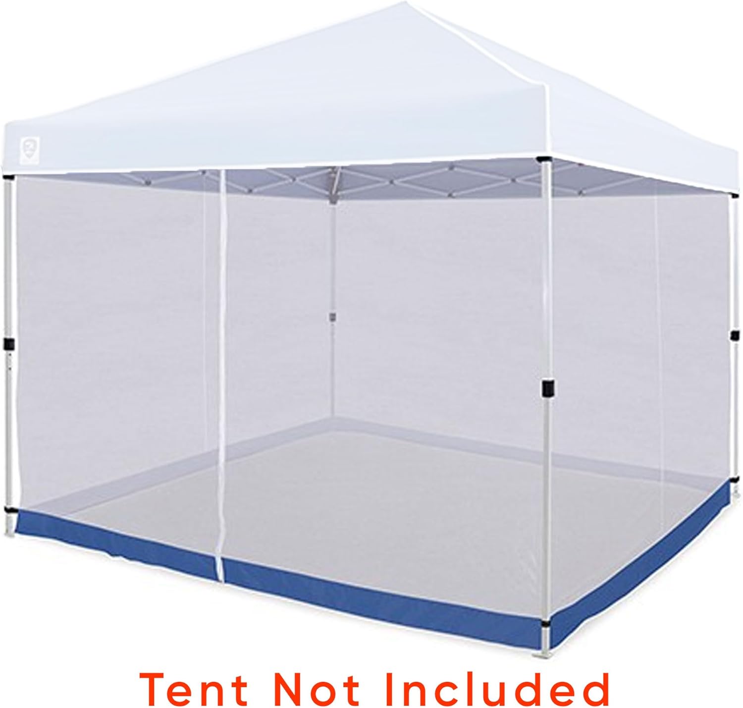 White 10 x 10 Foot Straight Leg Screen Room Mesh Canopy Tent Attachment S9918