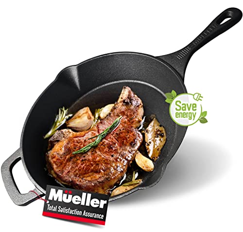 Pre-Seasoned Heavy-Duty Cast Iron Skillet 10-inch K301