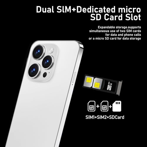 Unlocked 5G Smartphone, Android 13, 8GB+256GB 6.7" HD Screen, 6800mAh, Dual SIM S6906
