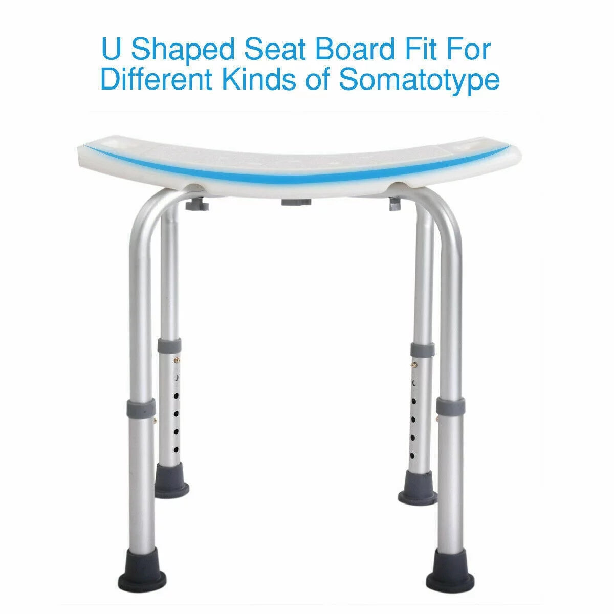 White 6 Adjustable Height Bath Shower Chair A800