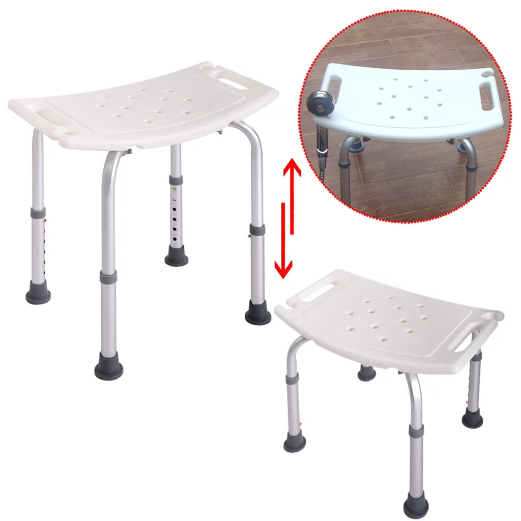 White 6 Adjustable Height Bath Shower Chair A800