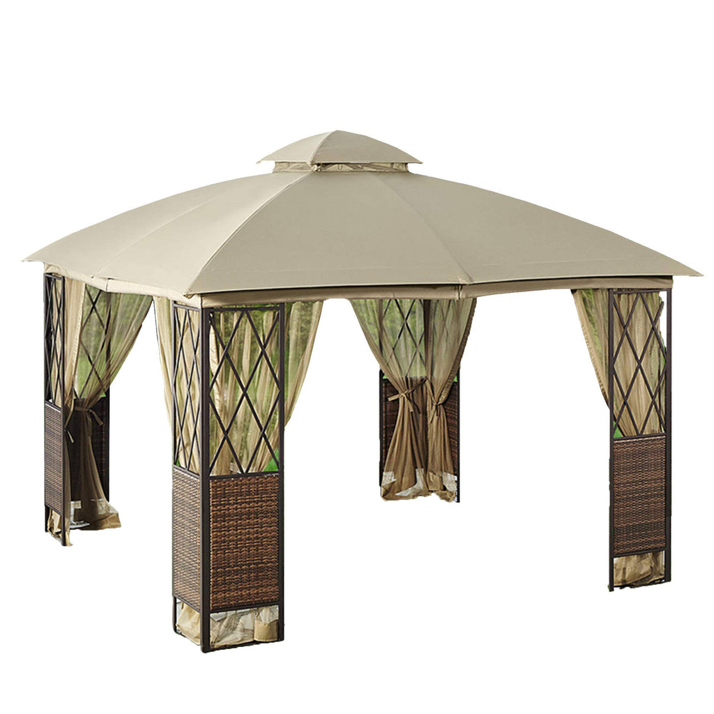 10x10 Replacement Canopy Top for Wicker Gazebo I75151