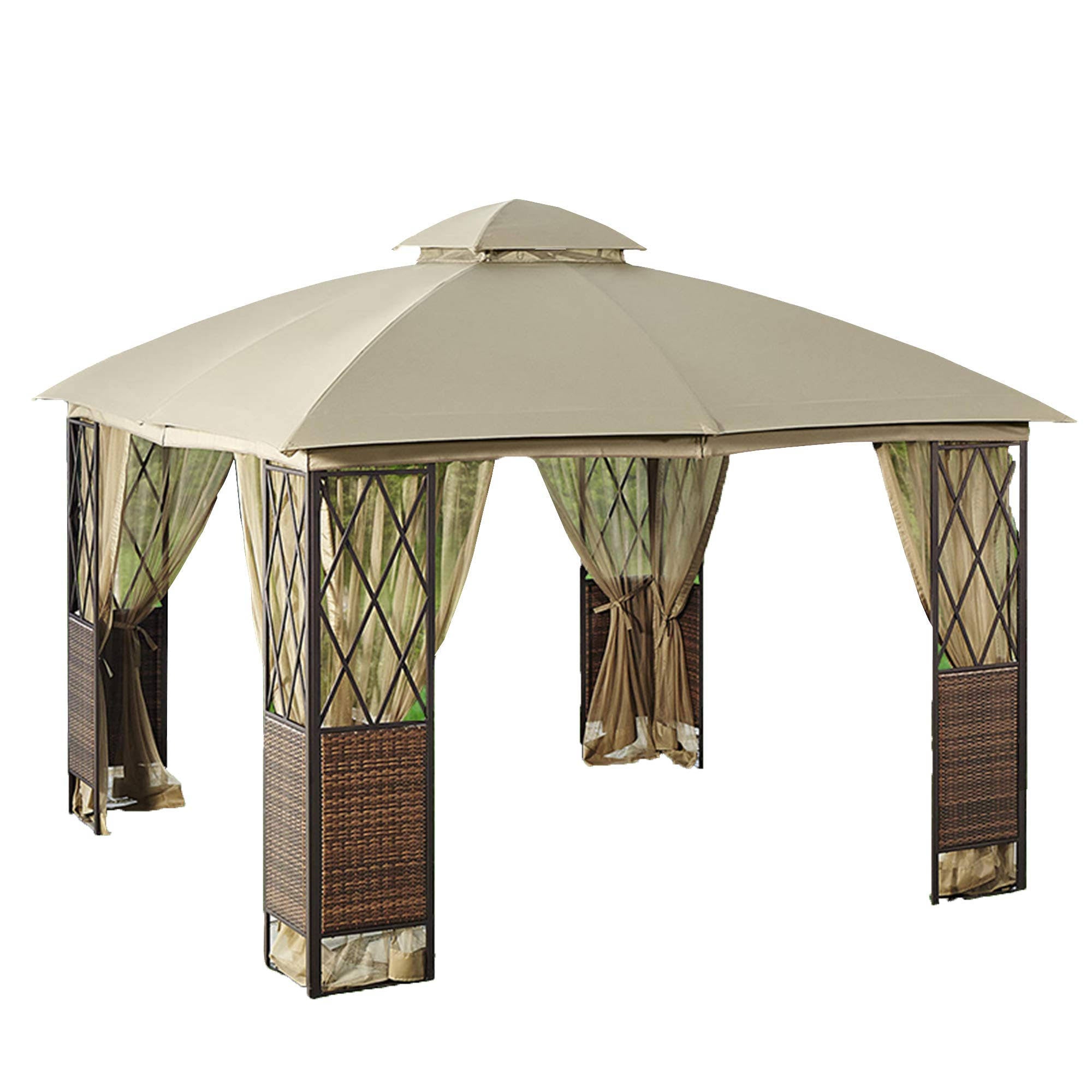 10x10 Replacement Canopy Top for Wicker Gazebo I75151