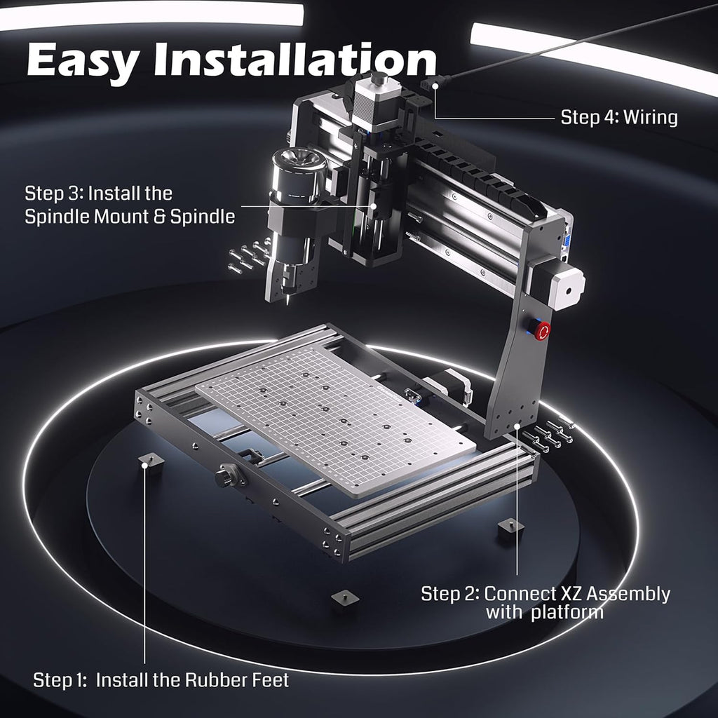 CNC Router Machine 3 Axis Engraver with Enclosure 520 x 475 x 405mm Z42276