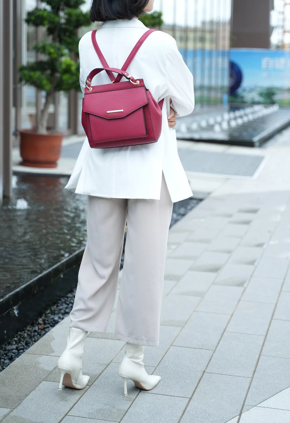 Vegan Leather 3-in-1 Satchel, Backpack and Crossbody G29591
